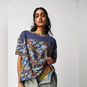 FREE PEOPLE Beach Dreamin Tee / Blue Combo